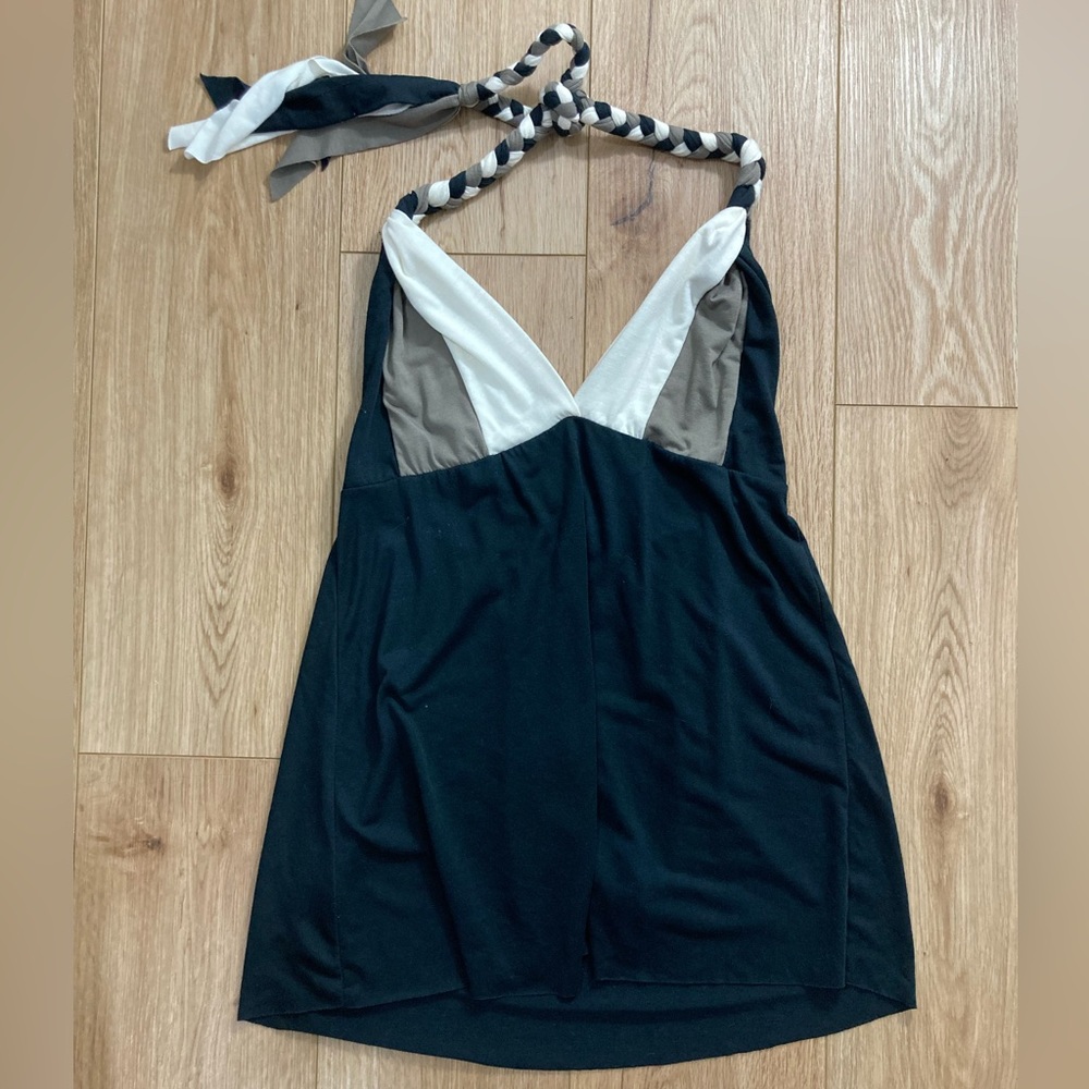 American Rag Halter Top with Braided Band Strap Size Large